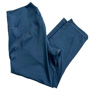 Adidas Women's Athletic Capri Leggings Teal Blue Size Medium Workout Activewear